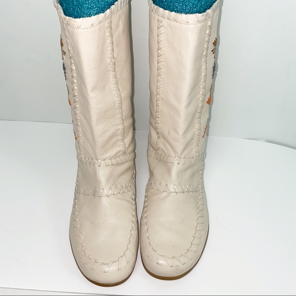 Gianni Bini Leather Howdy Boots - Picture 2 of 8